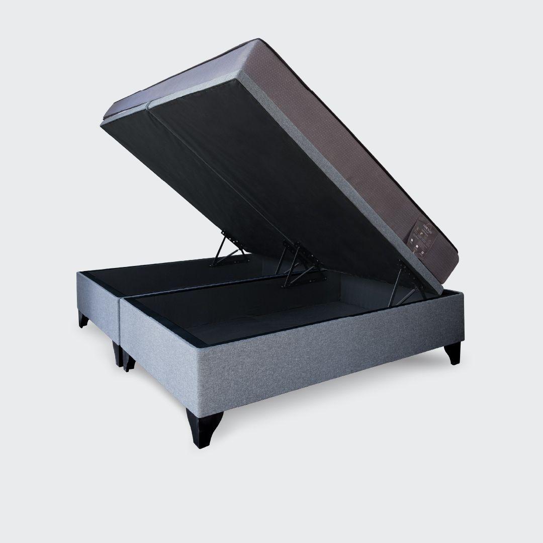 Cama Baúl 2 plazas Athenas apertura horizontal negro-6