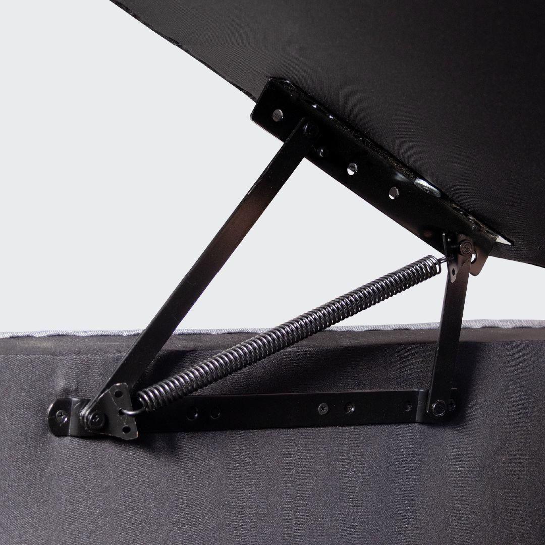 Cama Baúl 2 plazas Athenas apertura horizontal negro-3