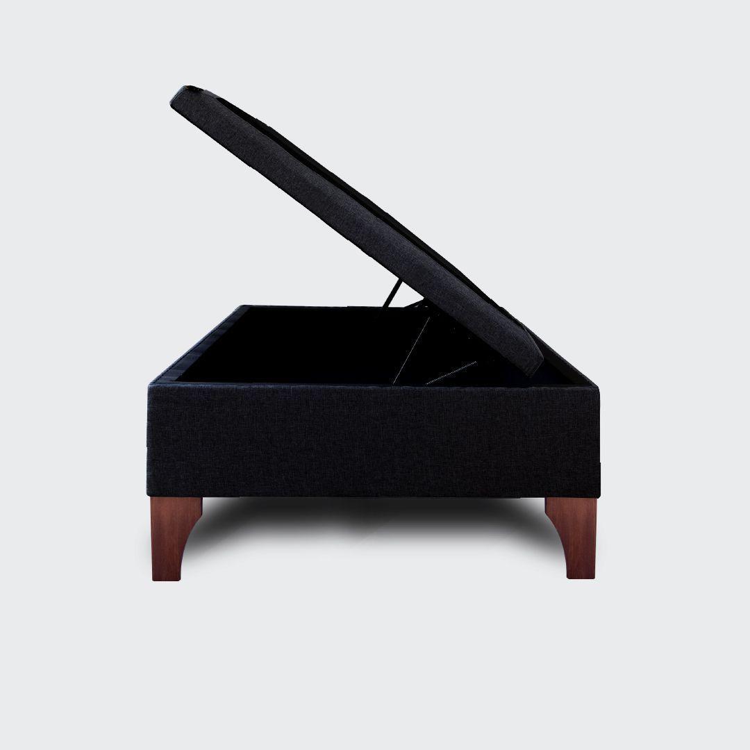 Base baúl 1,5 plazas europea apertura horizontal 105x190 negro-3