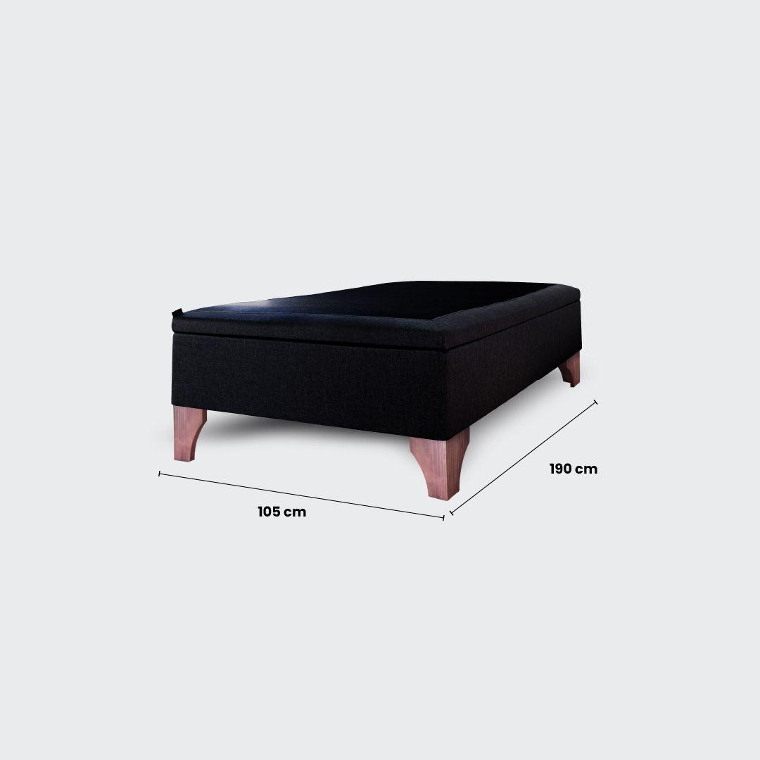 Base baúl 1,5 plazas europea apertura horizontal 105x190 negro-5