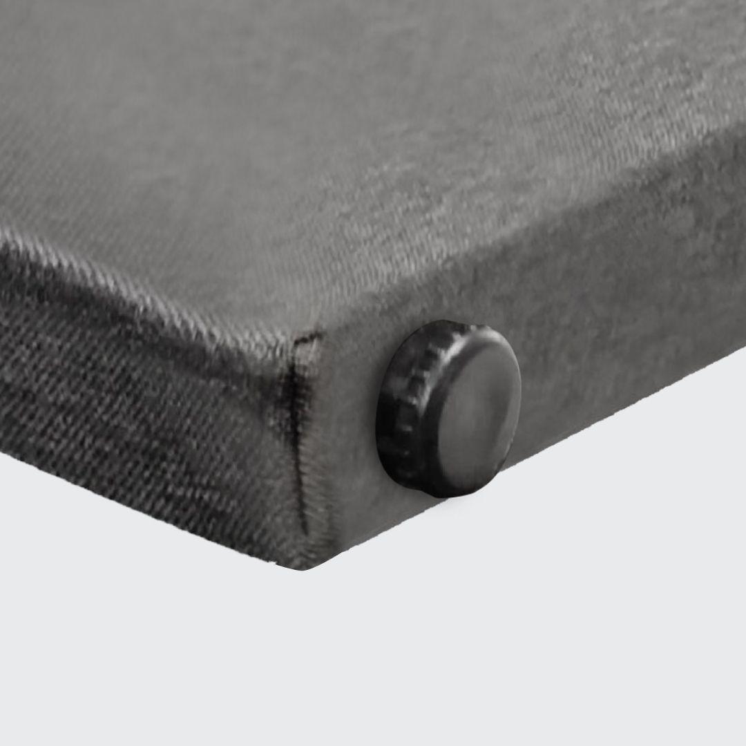 Respaldo de cama 2 plazas Tubular Gris-3
