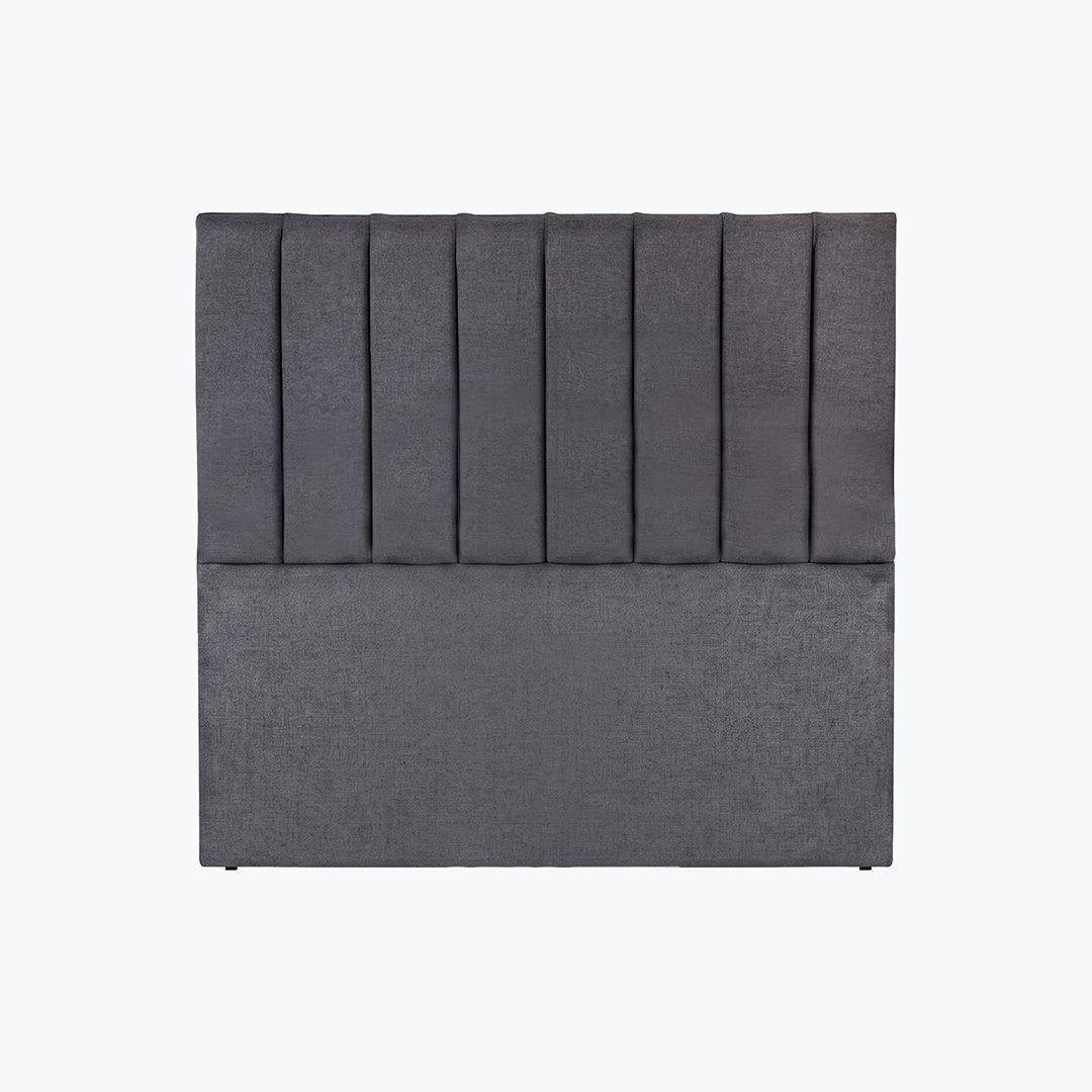 Respaldo de cama 2 plazas Tubular Gris-0