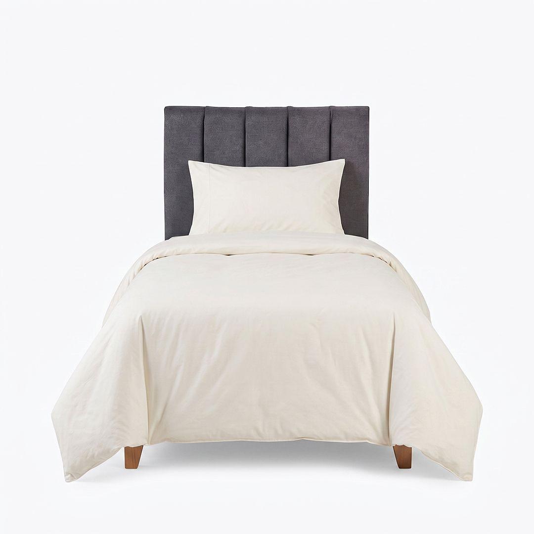 Respaldo de cama 1 plaza Tubular Gris-1