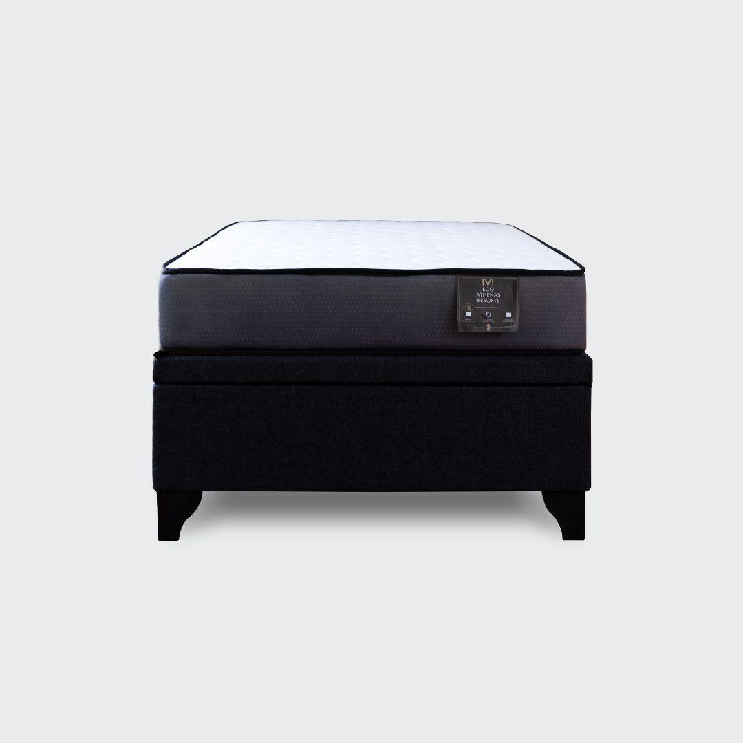 Cama Baúl 1,5 plazas Athenas apertura horizontal negro-2