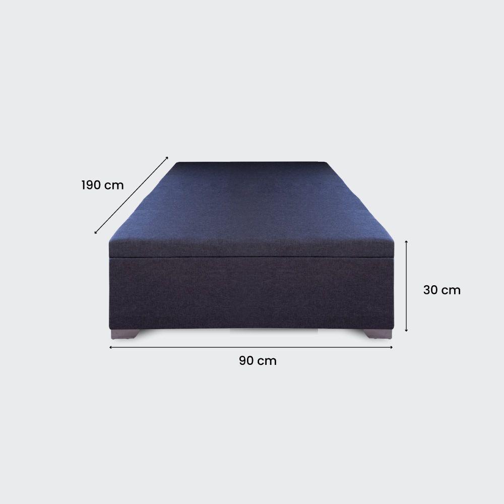 Base baúl Elite 1,5 plazas Con respaldo Tubular-4