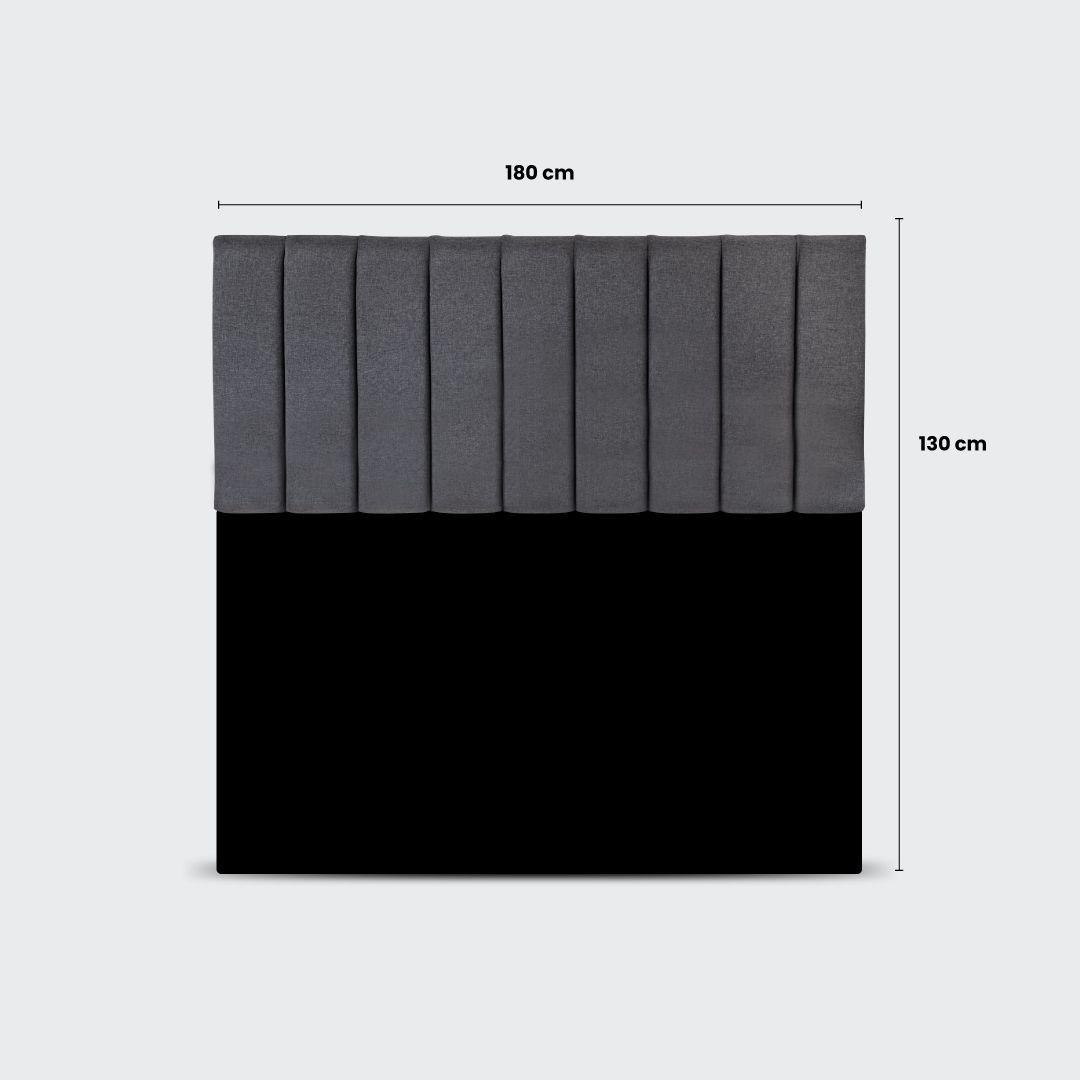 Respaldo de cama King Tubular Gris-6