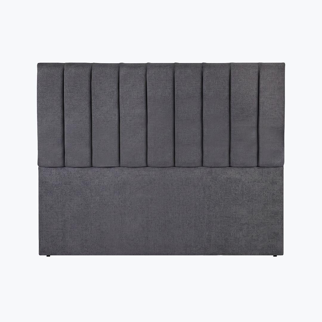 Respaldo de cama King Tubular Gris-0