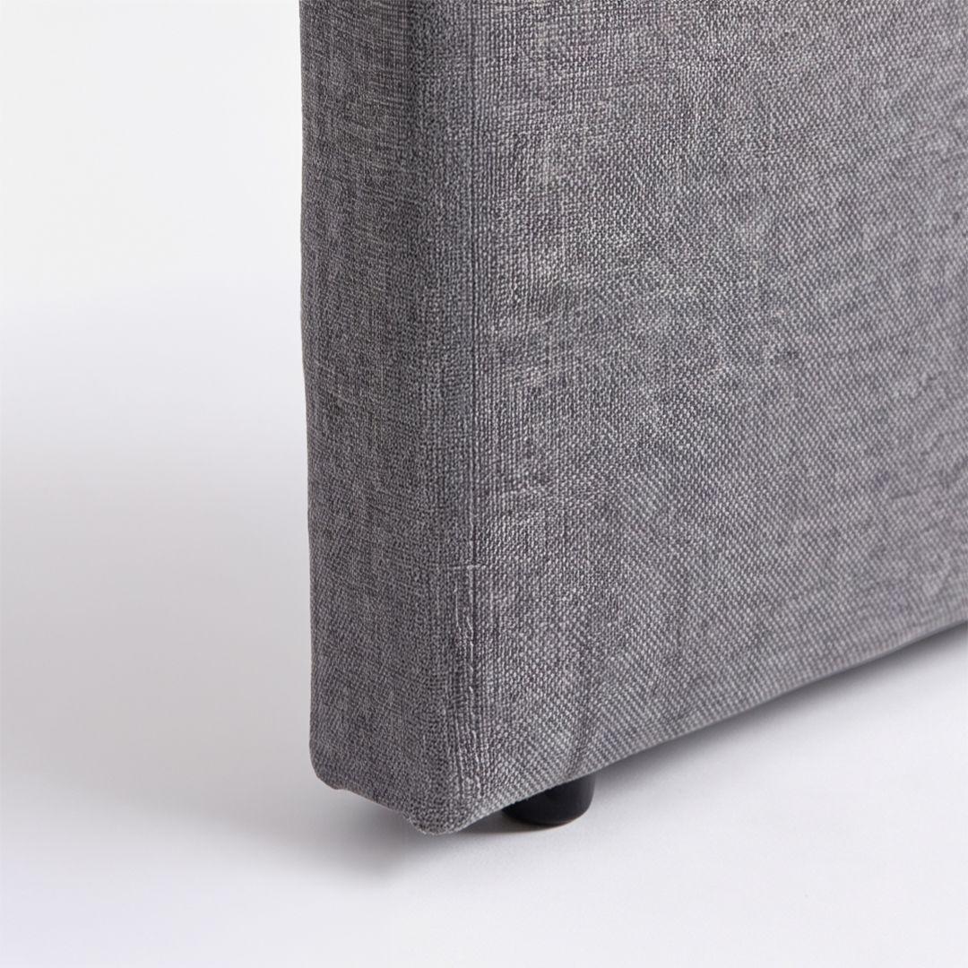 Respaldo de cama King Tubular Gris-4