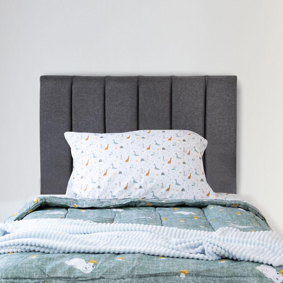 Respaldo de cama 1,5 plazas Tubular Gris-2