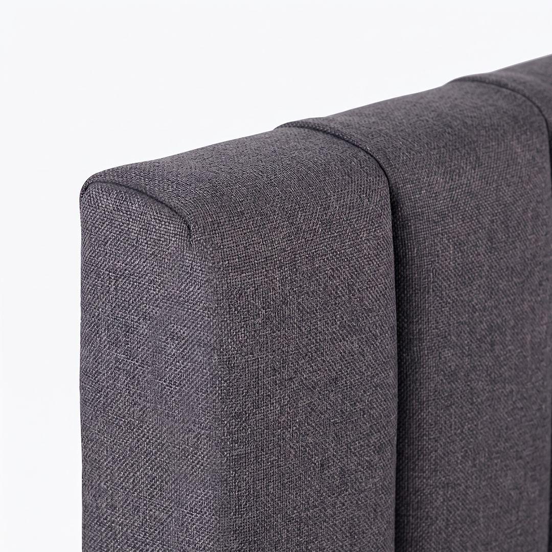 Respaldo de cama 1,5 plazas Tubular Gris-3