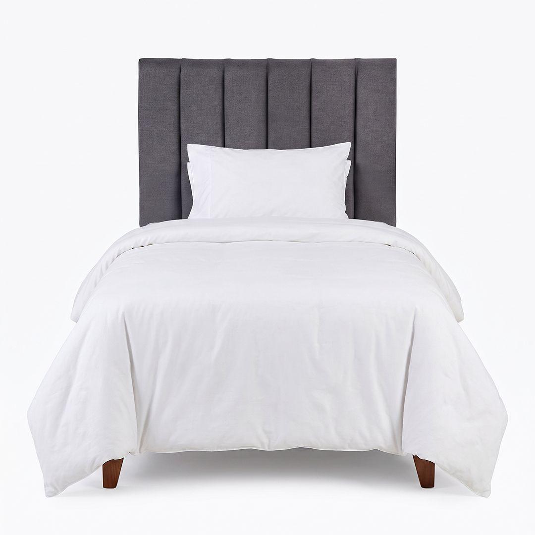 Respaldo de cama 1,5 plazas Tubular Gris-1