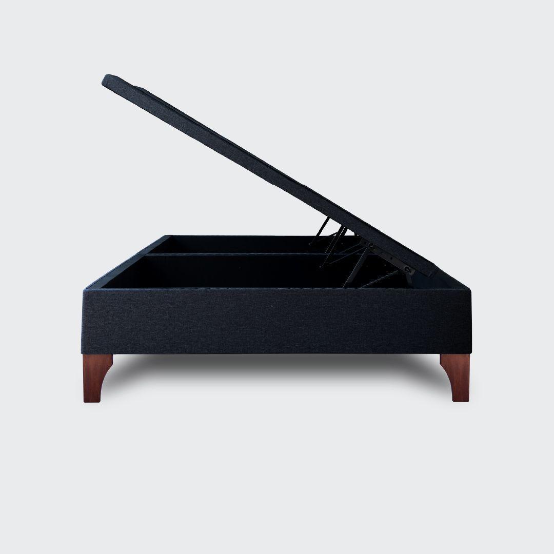 Base baúl 2 plazas europea apertura horizontal 150x190 negro-2