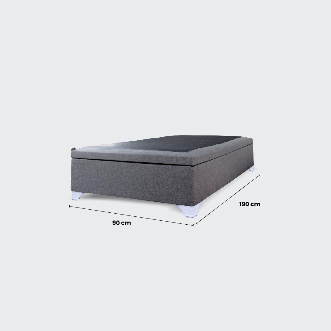 Base baúl Elite 1 plaza apertura horizontal gris-5