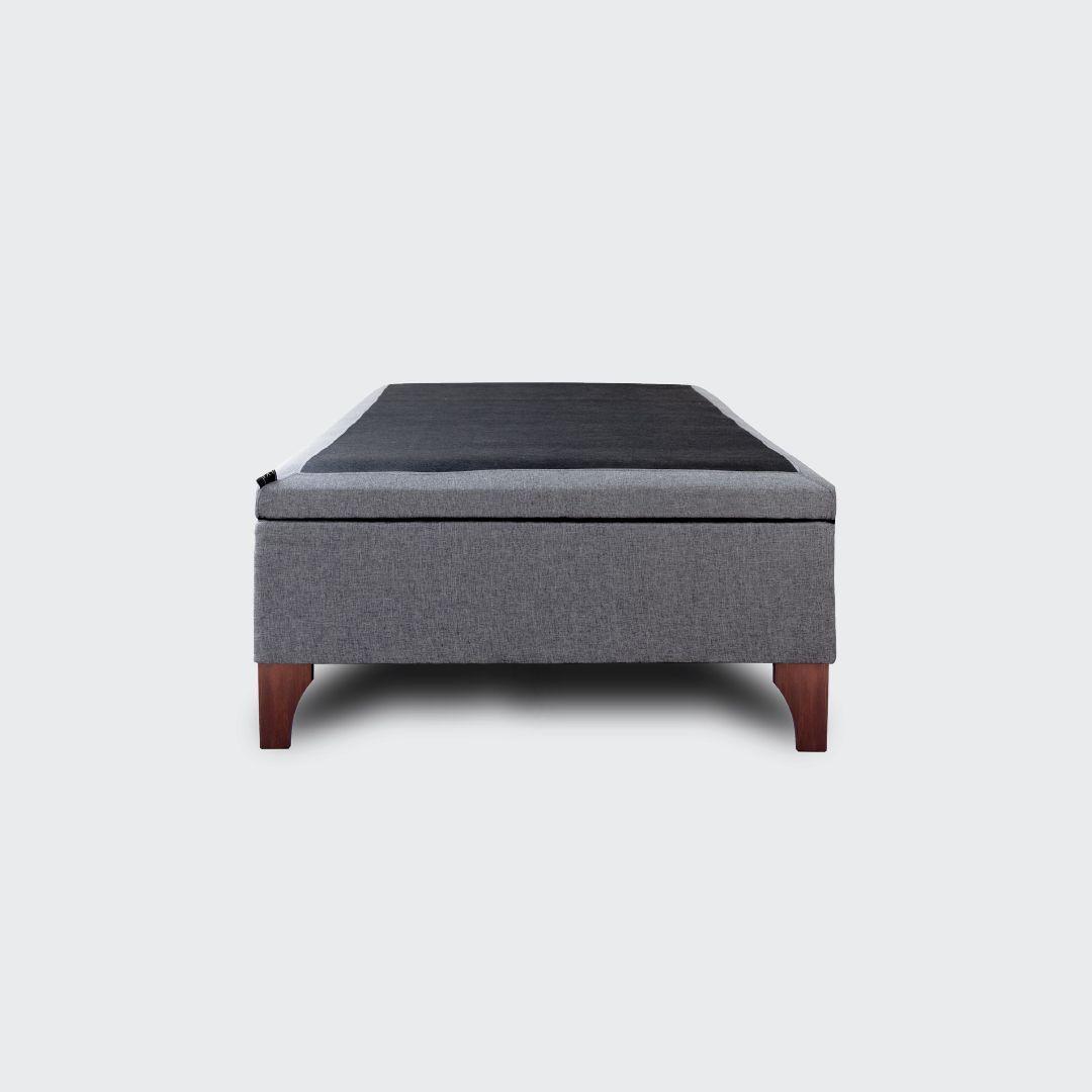 Base baúl 1,5 plazas europea apertura horizontal 105x190 gris-1