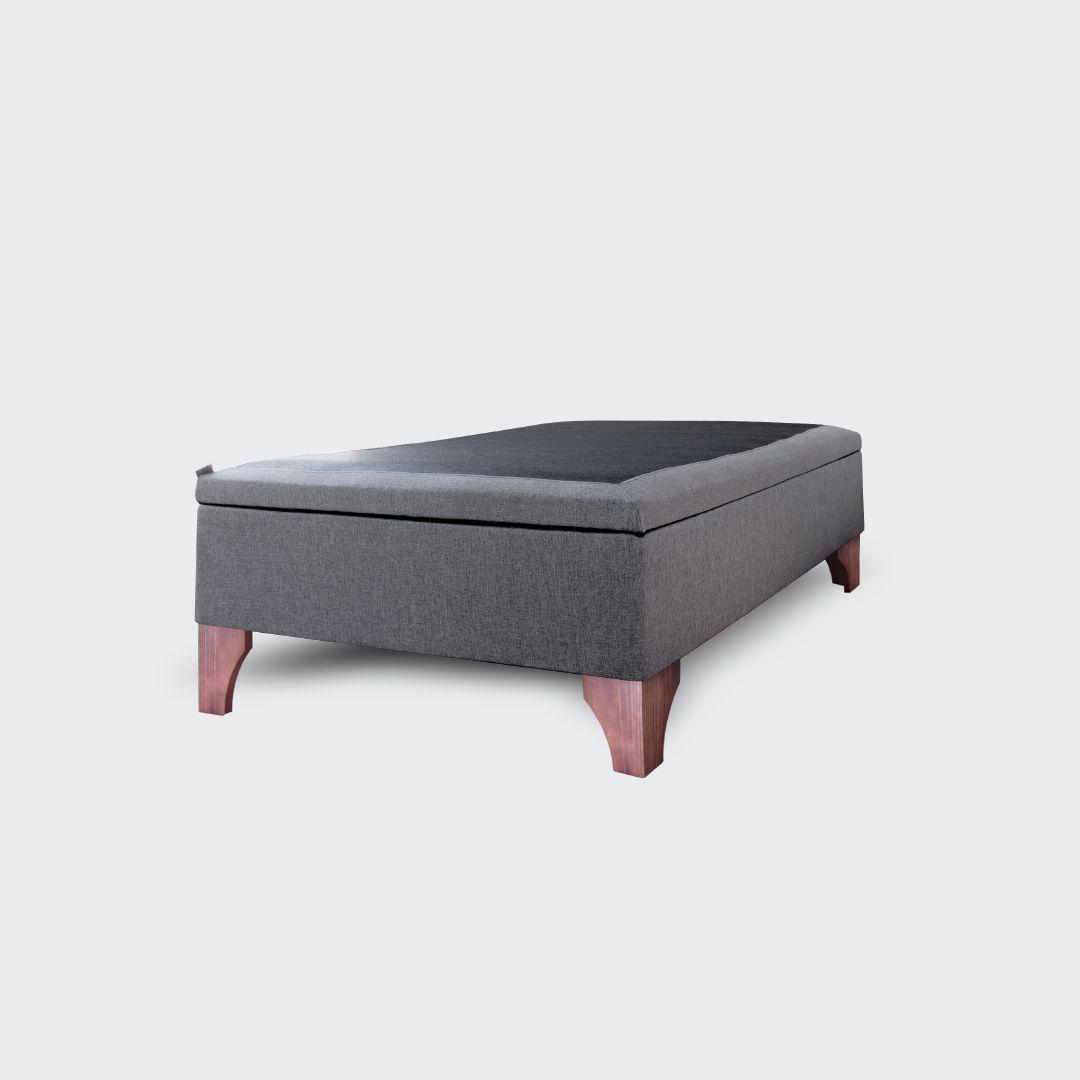 Base baúl 1,5 plazas europea apertura horizontal 105x190 gris-2
