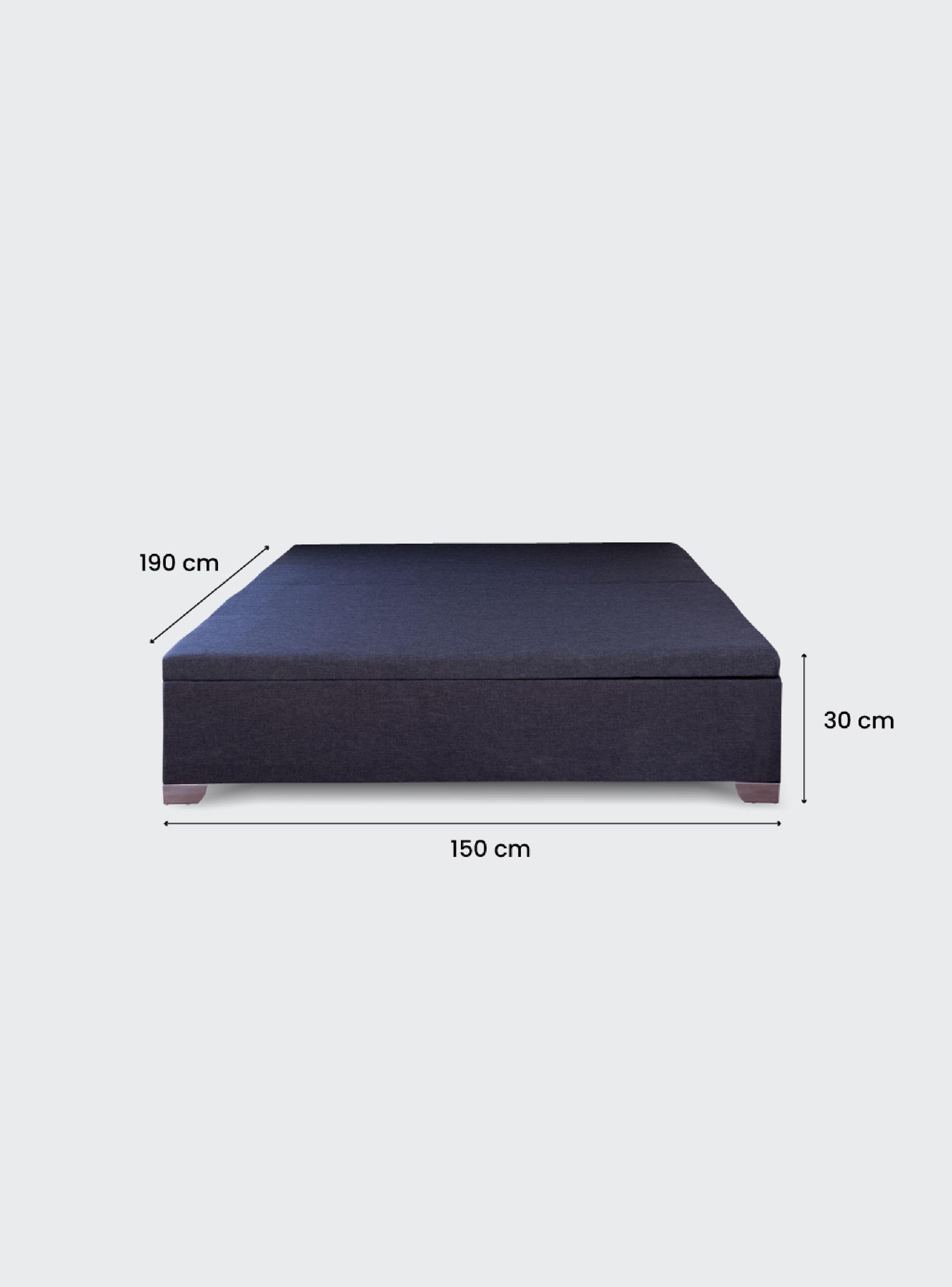 Cama baúl 2 plazas Athenas con respaldo tubular-5