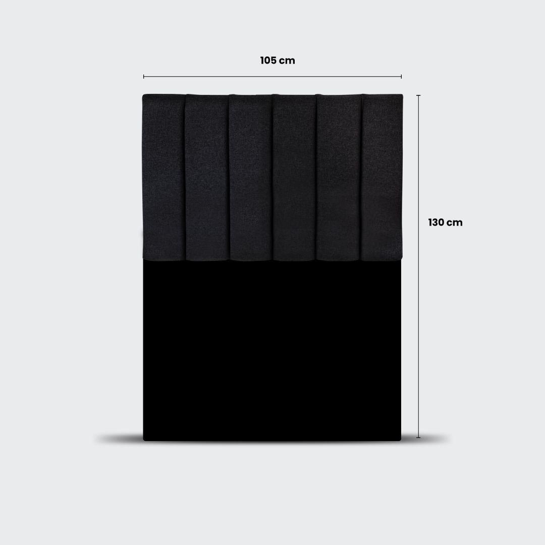 Respaldo de cama 1,5 plazas Tubular Negro-6