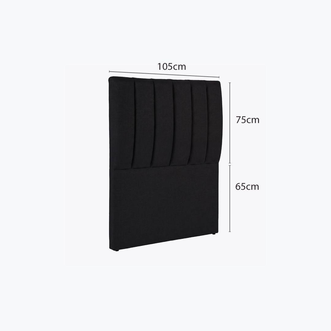 Respaldo de cama 1,5 plazas Tubular Negro-5