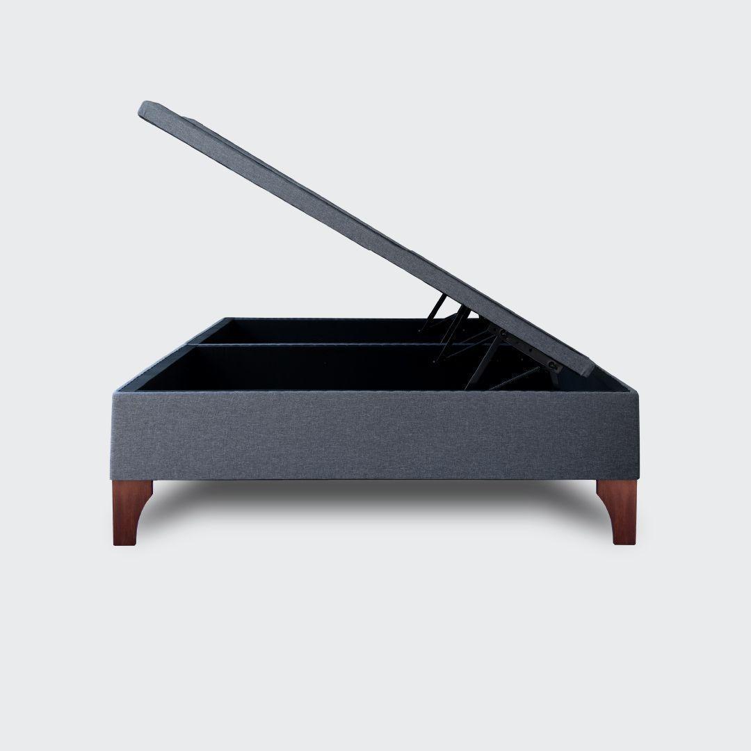 Base baúl 2 plazas europea apertura horizontal 150x190 gris-2