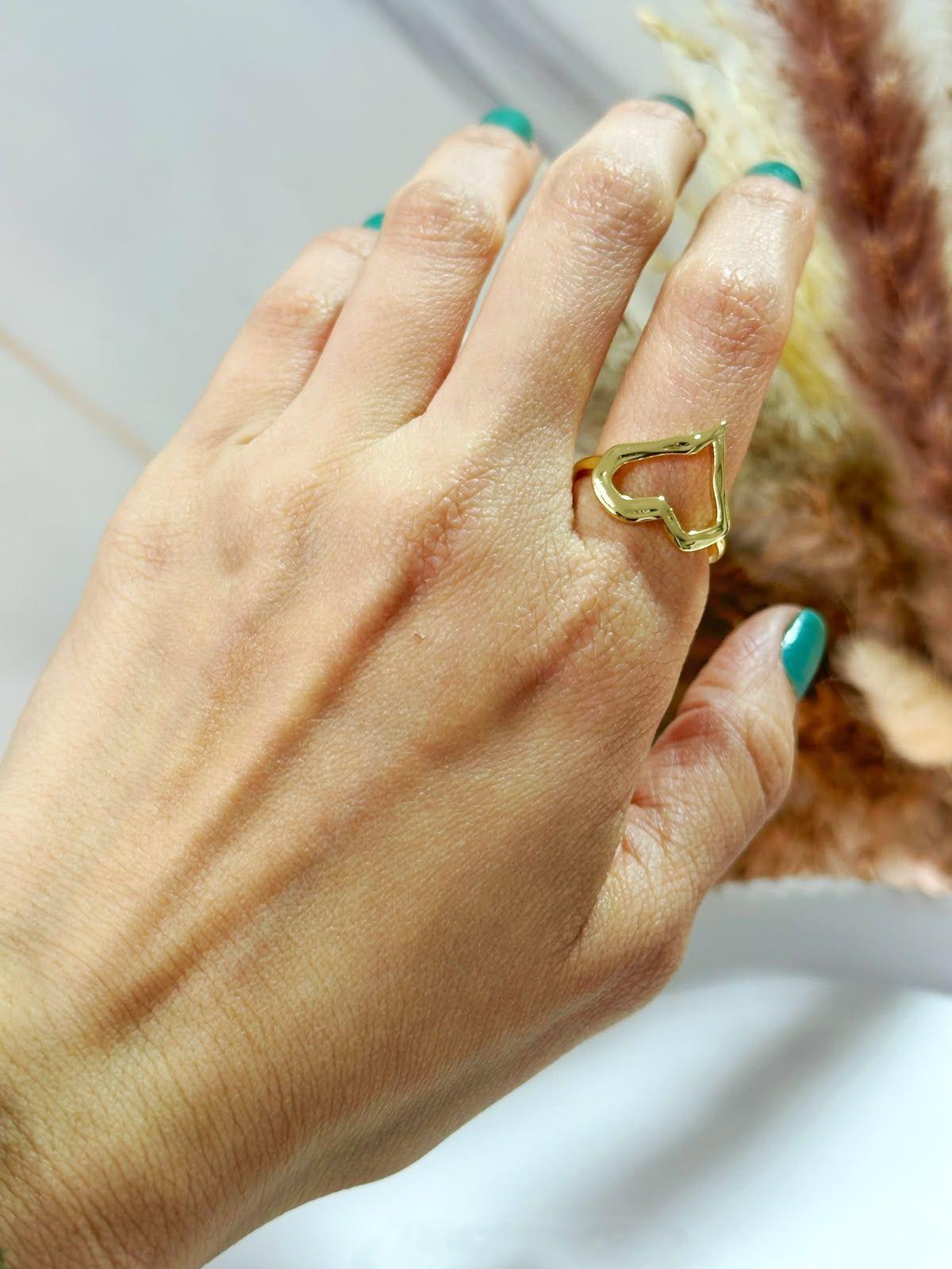 Anillo Love Ajustable Baño de Oro 18K-0
