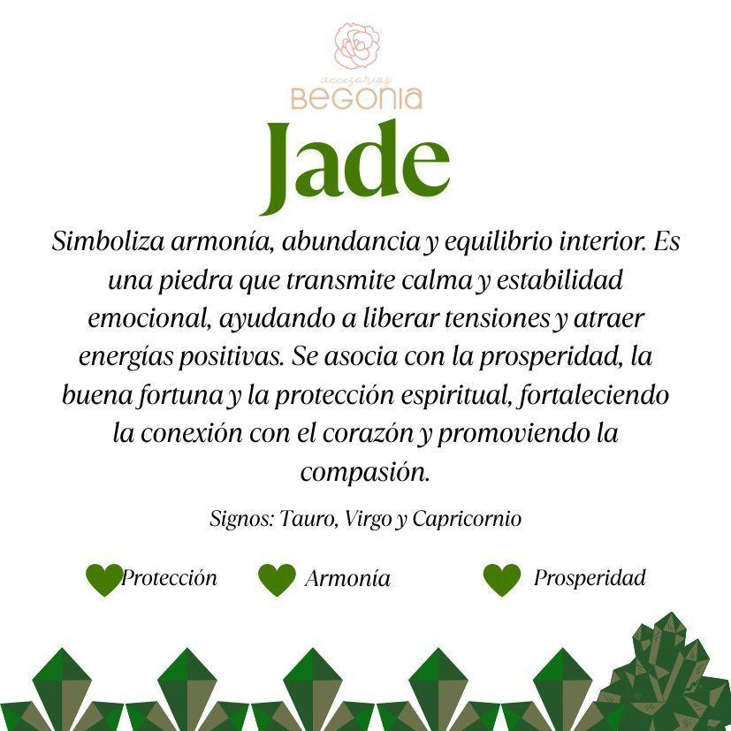 Pulsera Jade verde piedra natural ajustable-2