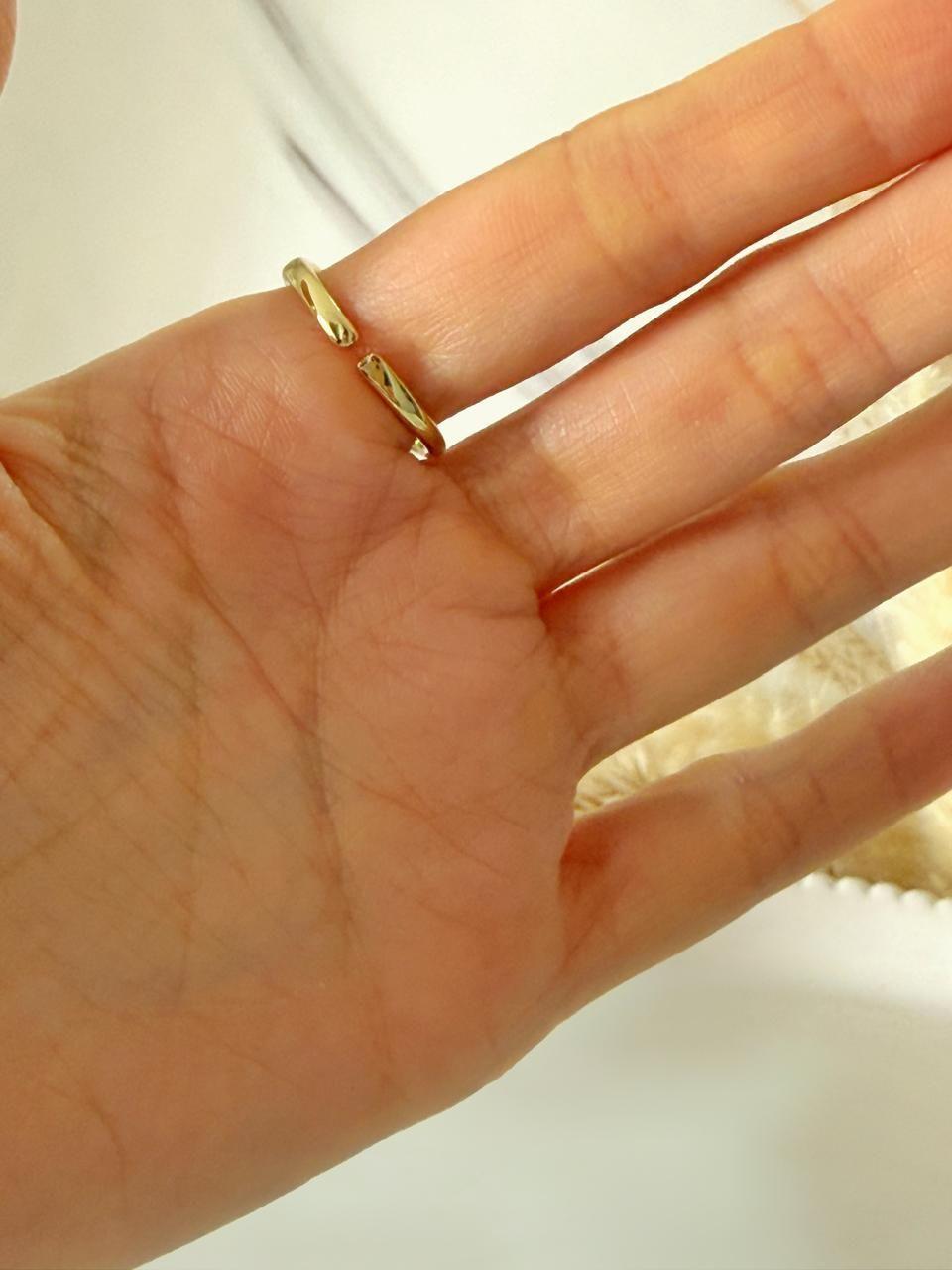 Anillo Ignacia Mujer Ba o de Oro 18K Ajustable Minimalista-4
