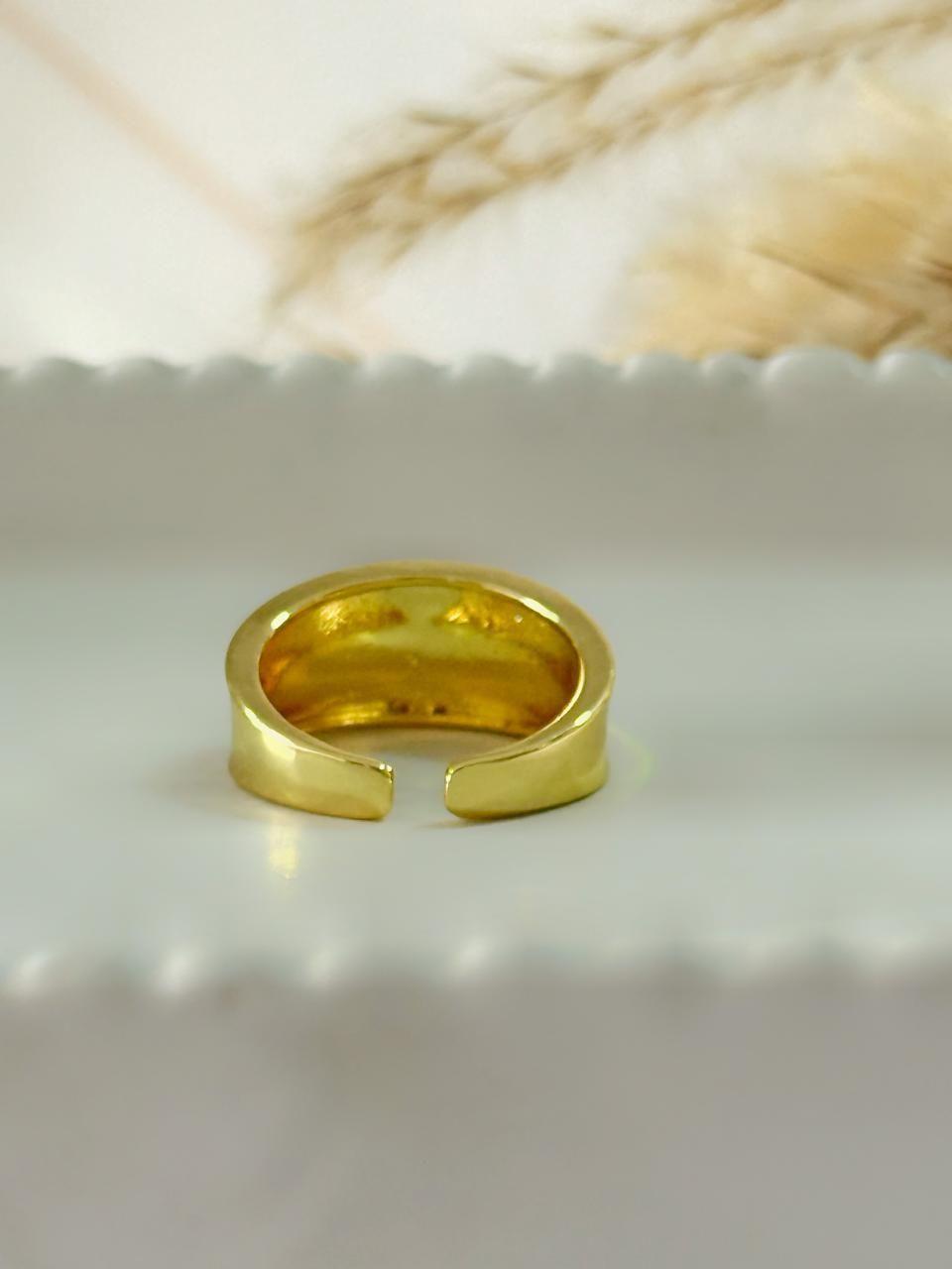 Anillo Vivi perla Ajustable Baño de Oro 18K-2
