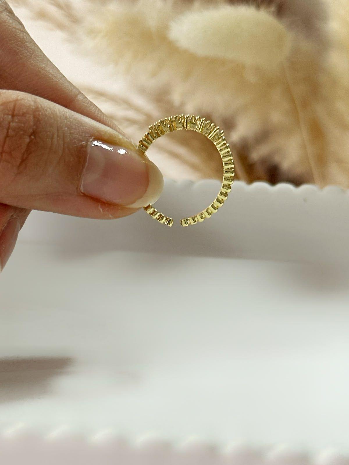Anillo Promesa Ajustable Baño de Oro 18K-3