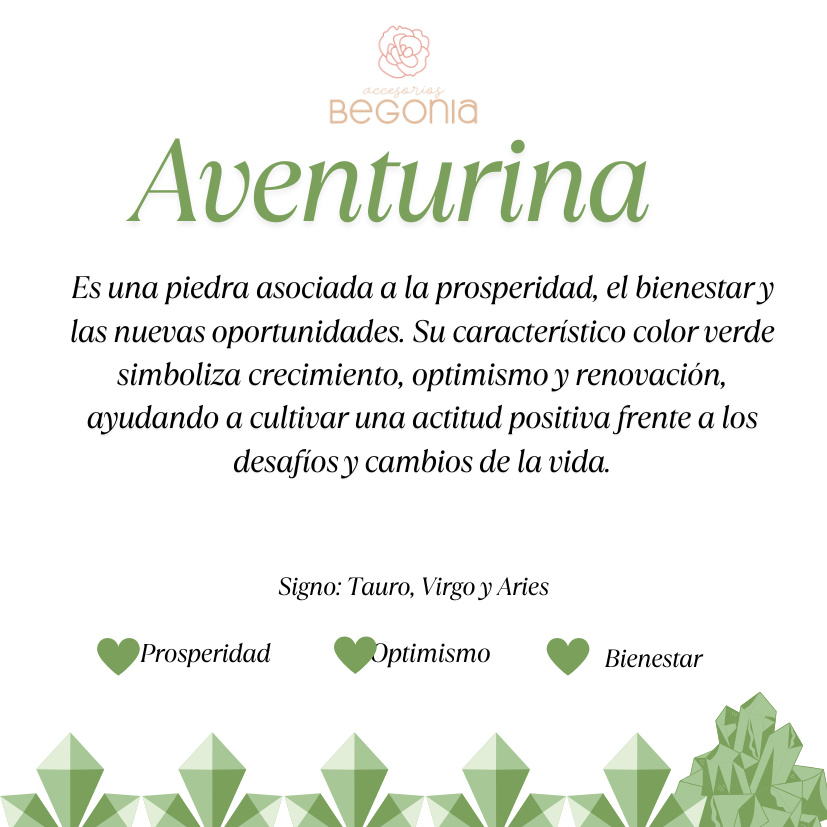 Pulsera de Piedra Natural Aventurina Verde ajustable-0