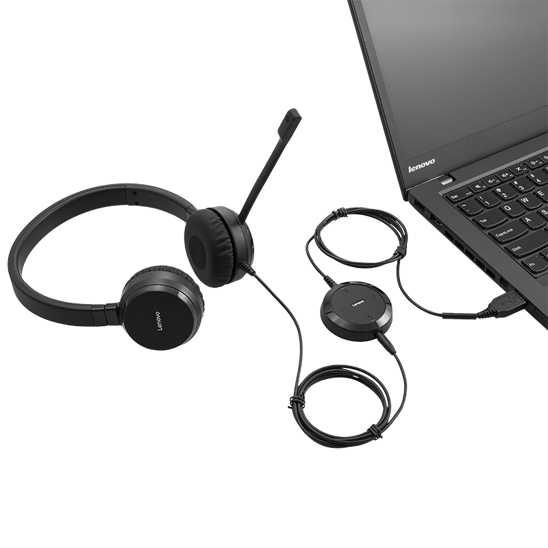 Audífonos Lenovo VOIP Pro Estéreo USB + Jack 3,5mm-5