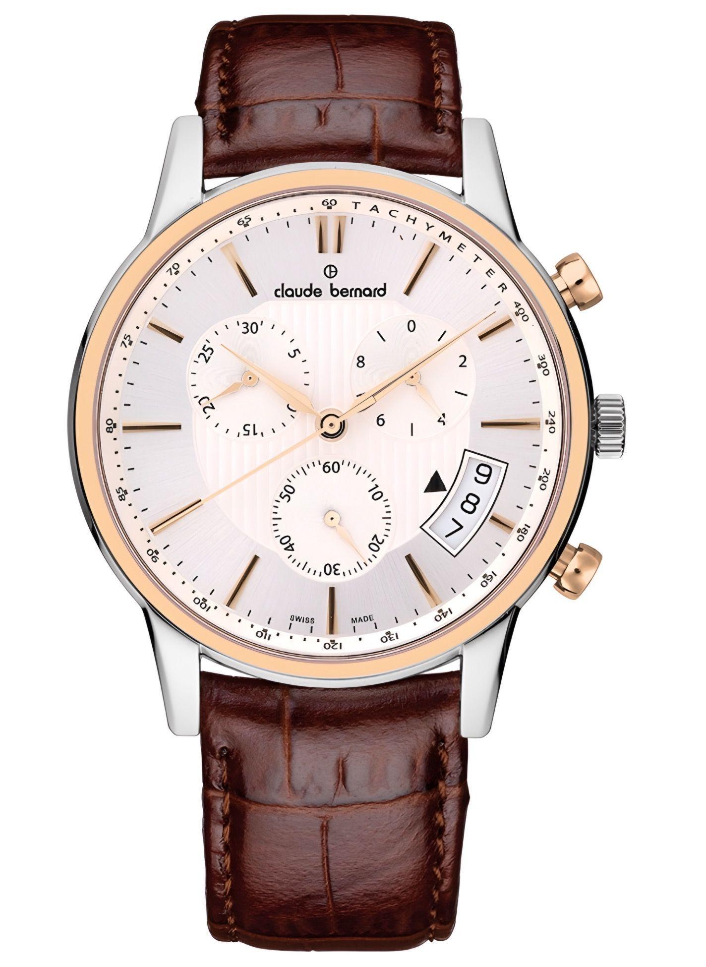 Reloj Claude Bernard Cronografo Cuero Hombre -0