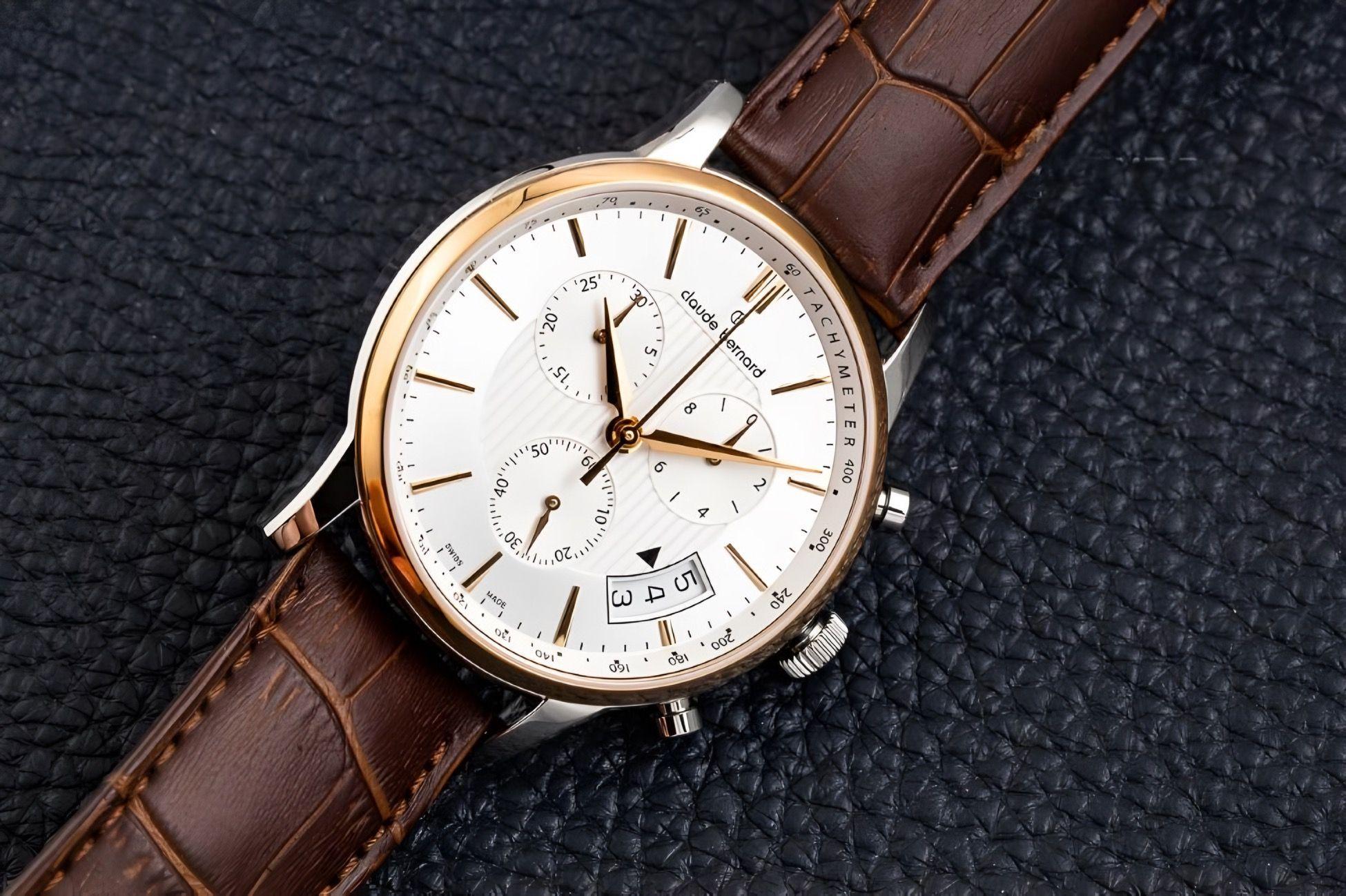 Reloj Claude Bernard Cronografo Cuero Hombre -2