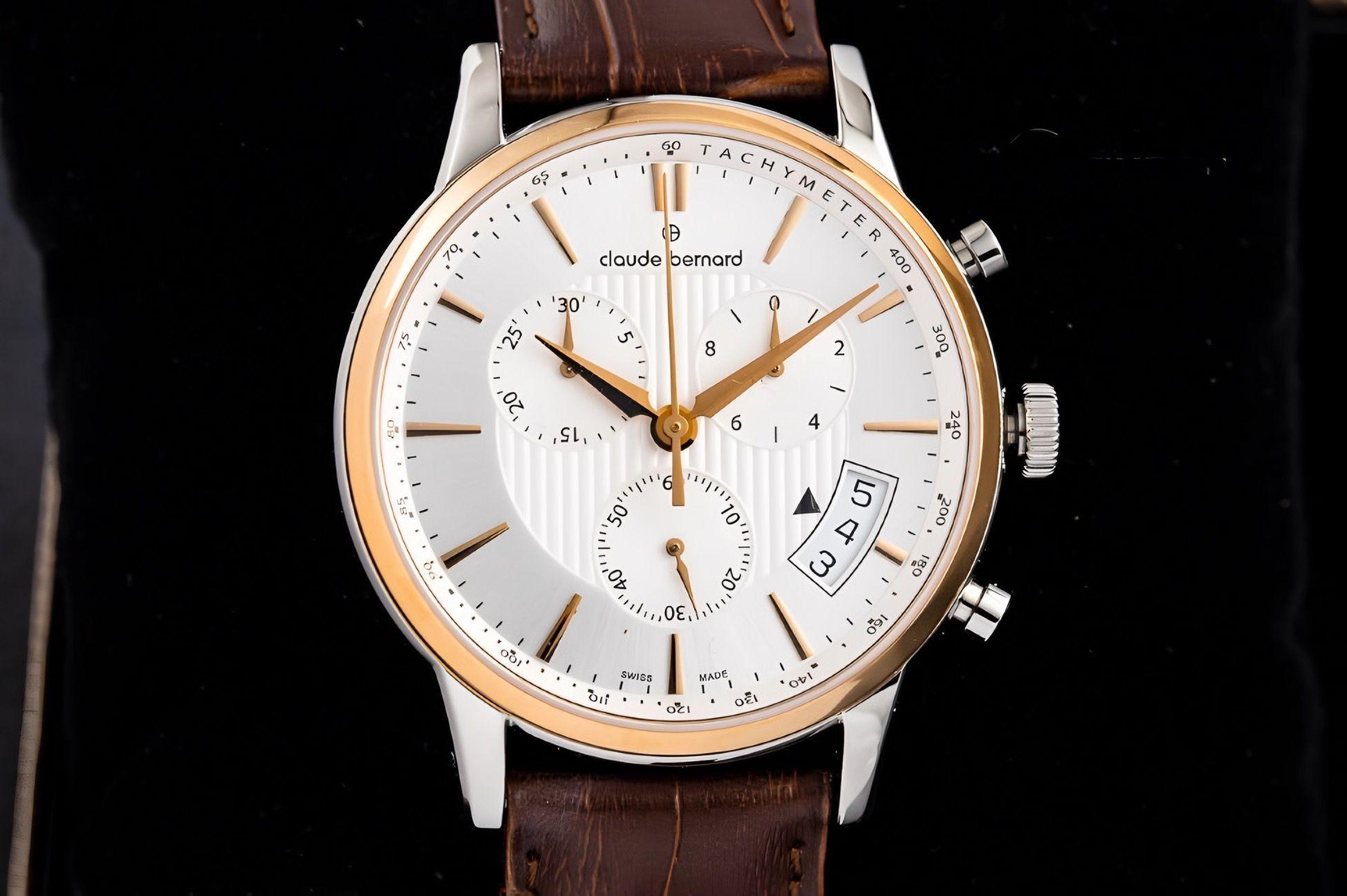 Reloj Claude Bernard Cronografo Cuero Hombre -4