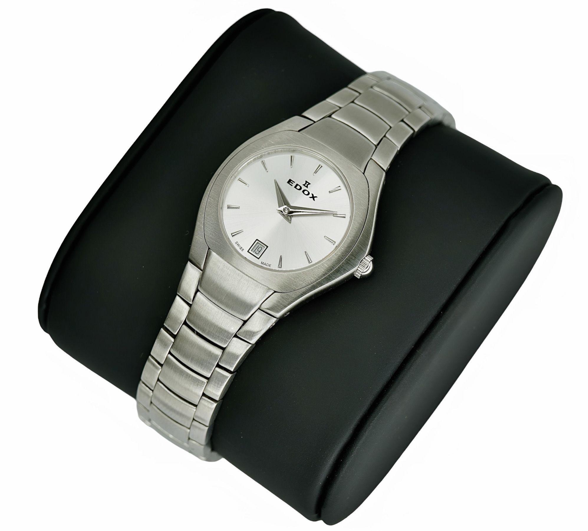 Reloj Edox Classic Mujer Plateado Esfera Blanca 28mm-2