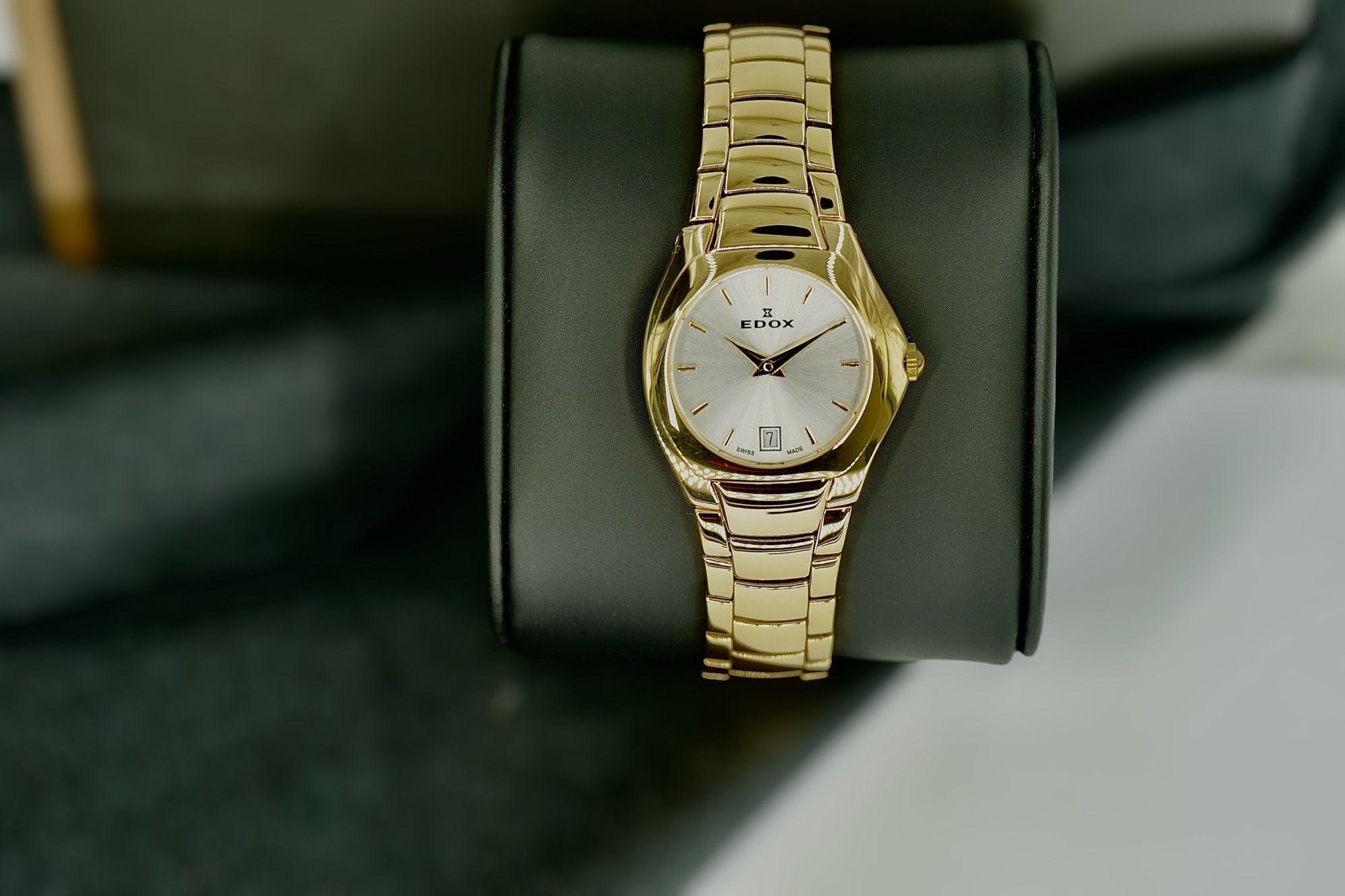 Reloj Edox Classic Mujer Dorado 28mm-2