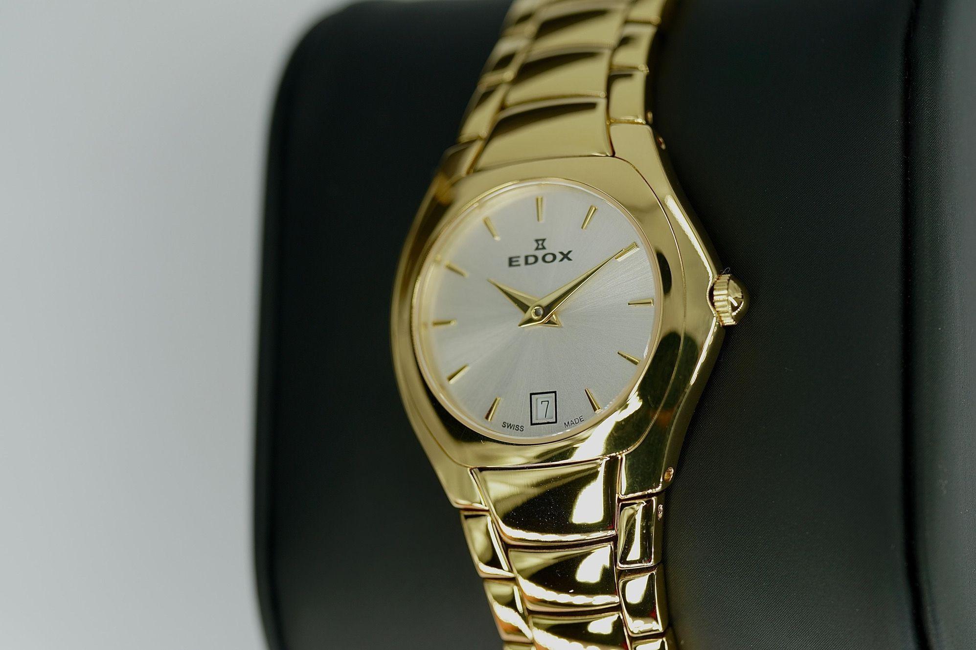 Reloj Edox Classic Mujer Dorado 28mm-3