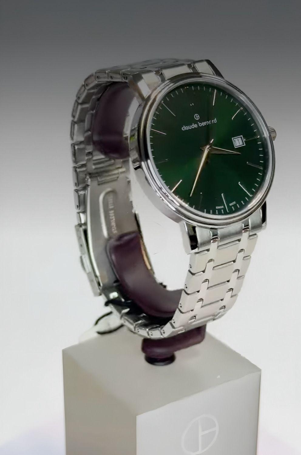 Reloj Claude Bernard Classic 42 Silver Green Hombre 53009 3MVIN-2