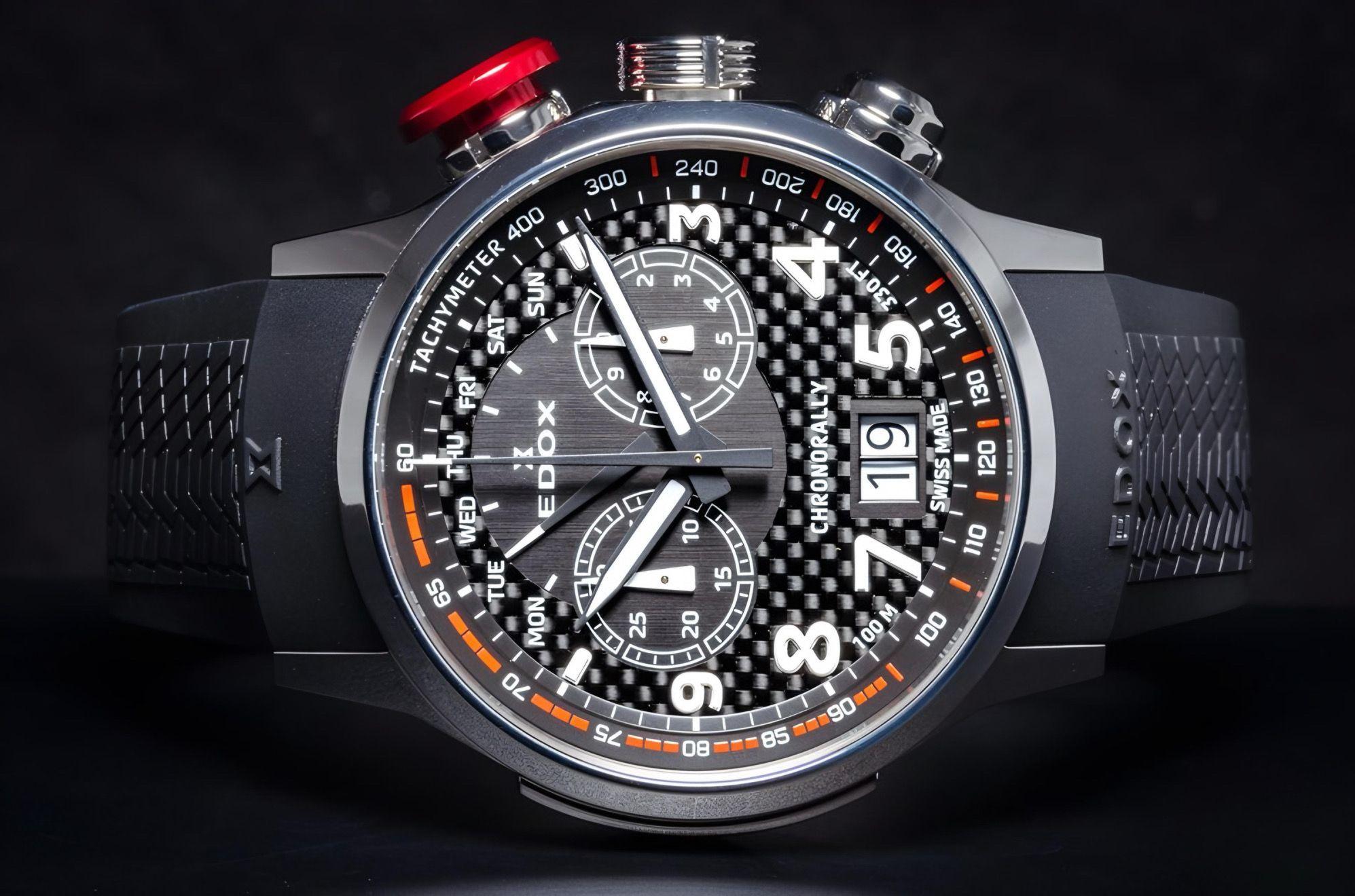 Reloj Edox Chronorally Chronograph Hombre 48mm-4