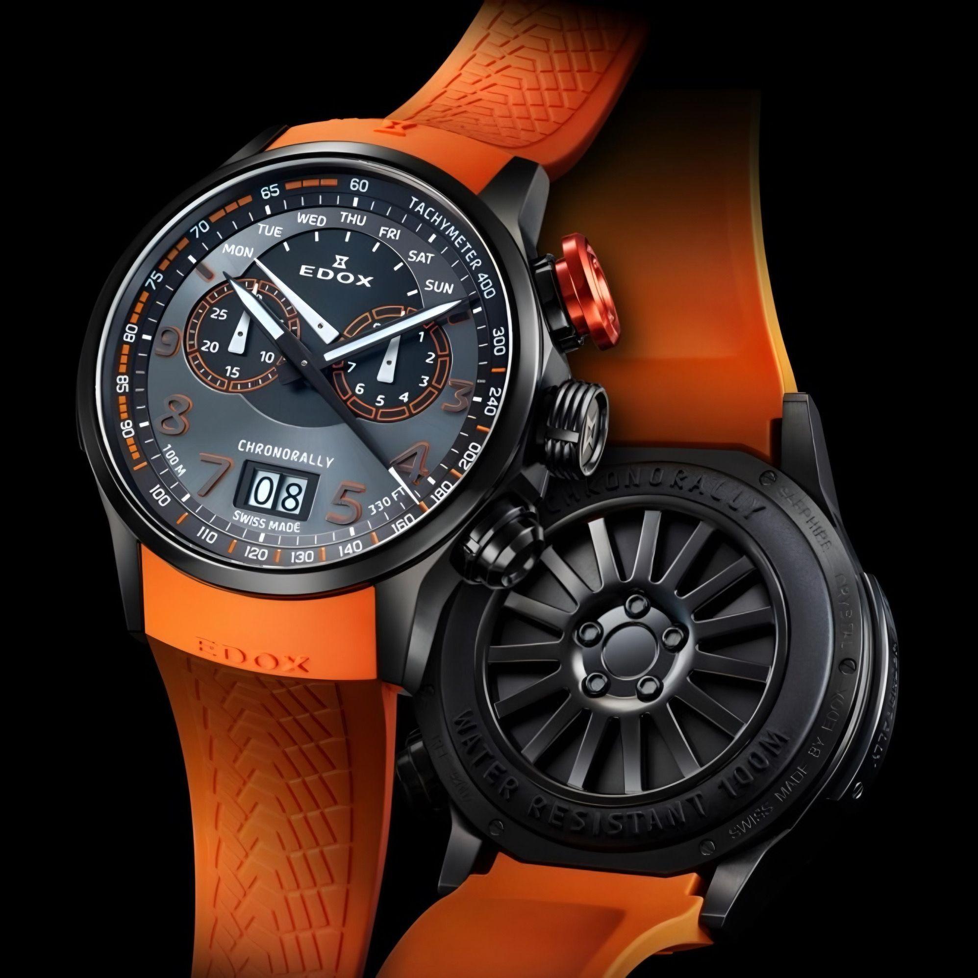 Reloj Edox Chronorally Chronograph Hombre-4