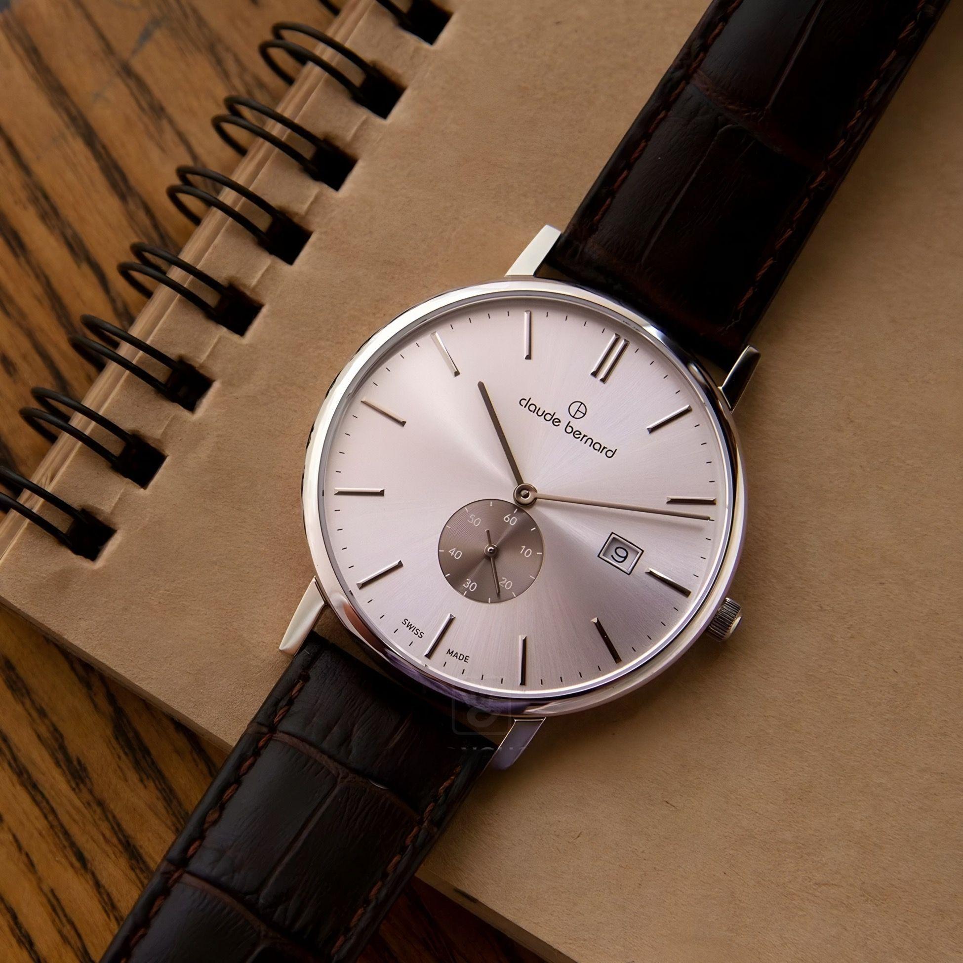 Reloj Claude Bernard Slim Line Cuero  Hombre-5