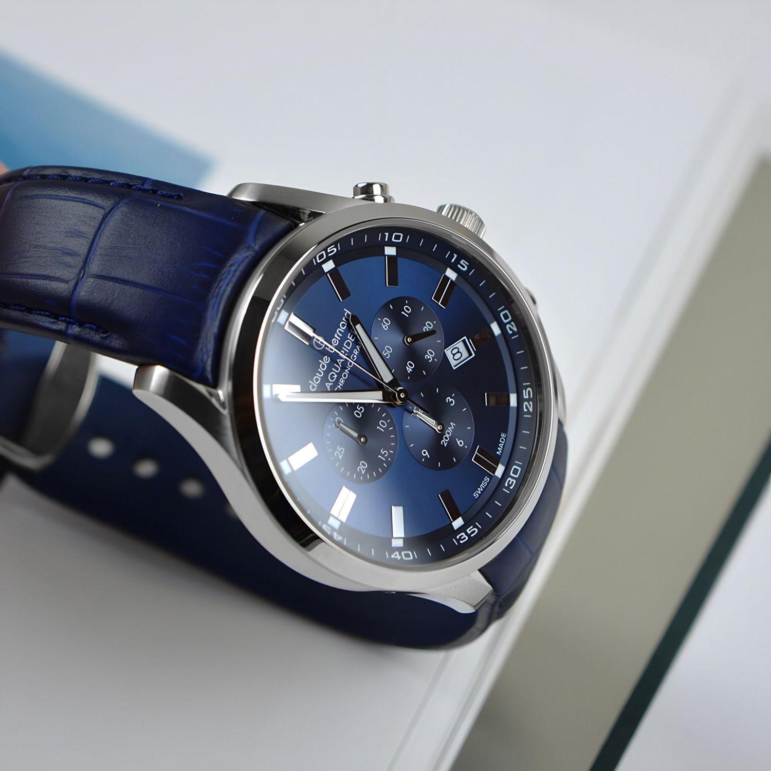 Reloj Claude Bernard Blue Chronograph Hombre-2