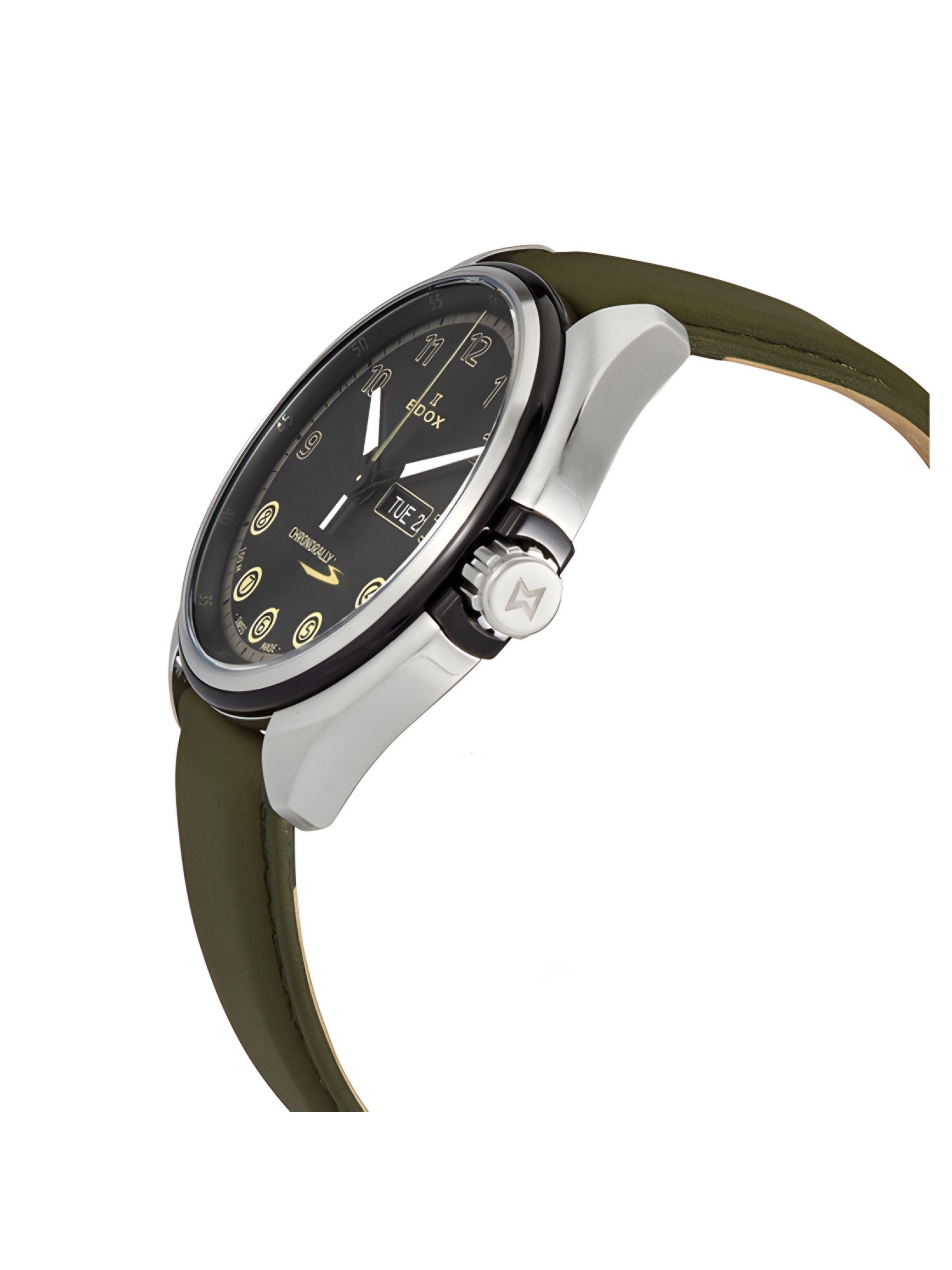 Reloj Edox Chronorally Green Hombre-2