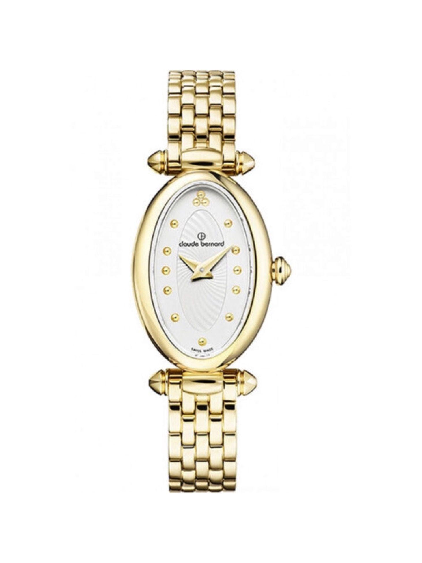 Reloj Claude Bernard Dorado Ovalado Mujer -0