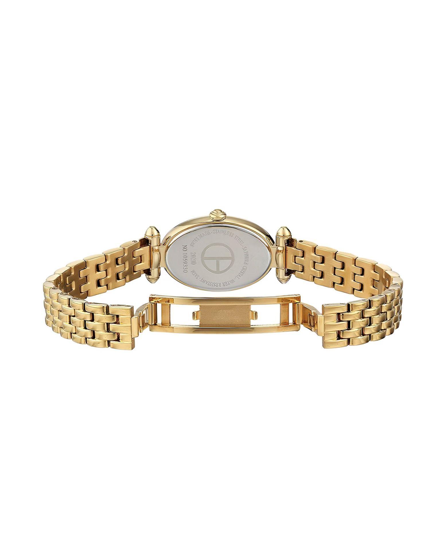 Reloj Claude Bernard Dorado Ovalado Mujer -2