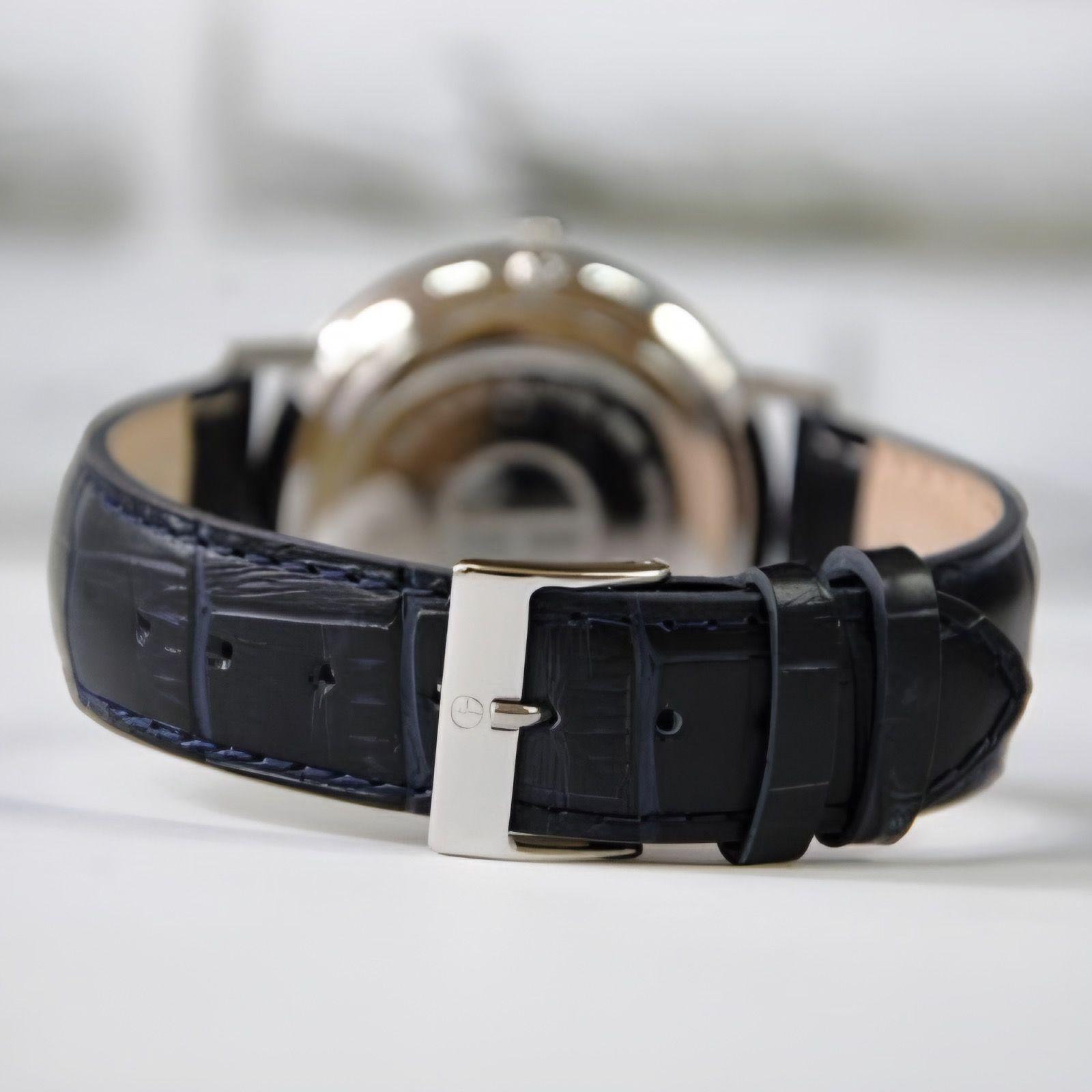 Reloj Claude Bernard Classic Azul Cuero-3