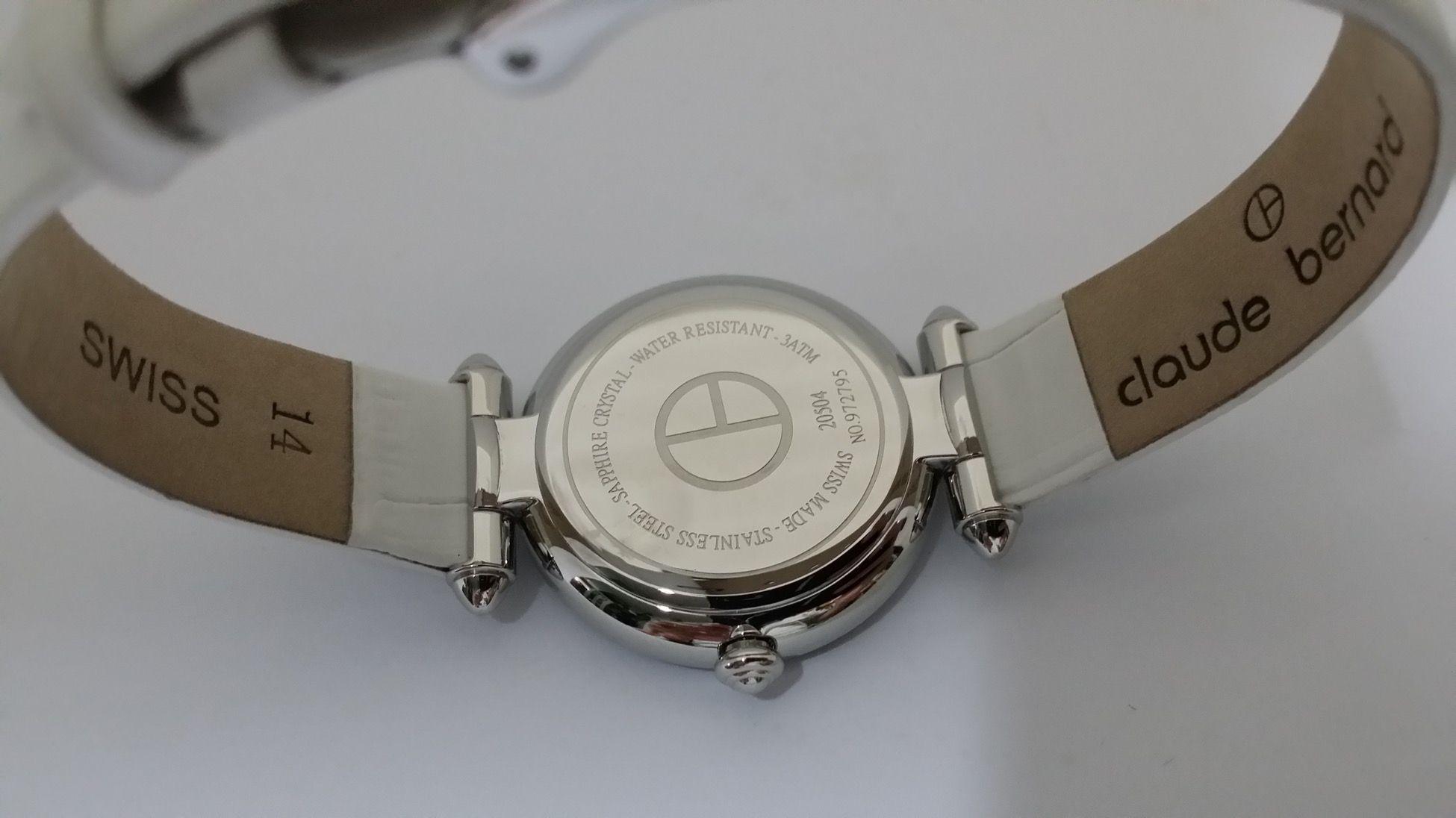Reloj Claude Bernard White Dial 30mm Mujer-3