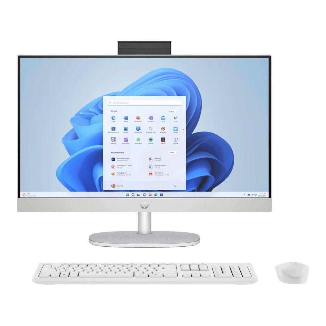 HP All-in-One 24-cr0019la, AMD Ryzen3 7320U, 23.8", 8GB/512GB SSD PC- Seminuevo-0