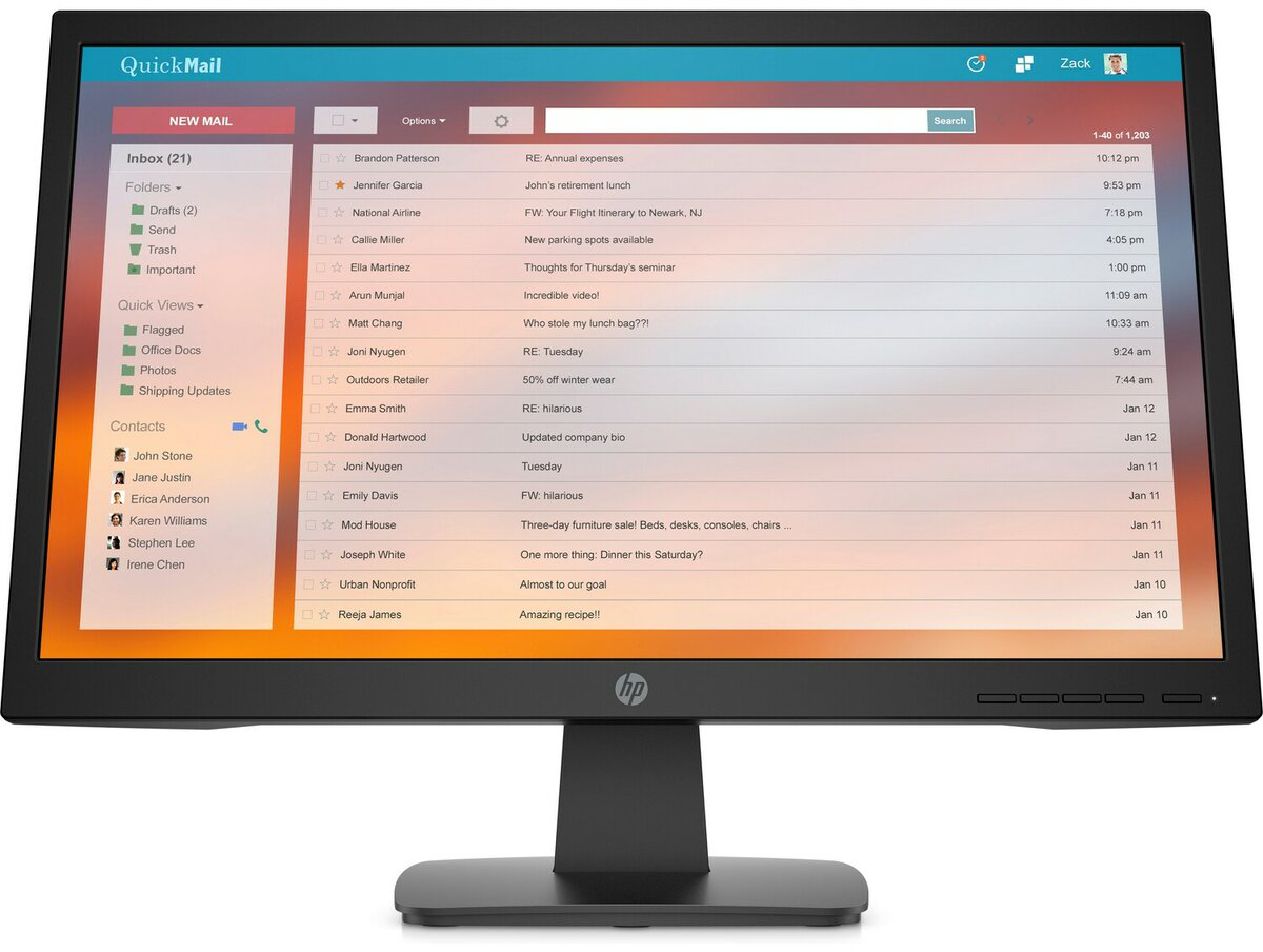 Monitor HP P22v FHD (1920 x 1080 @60Hz) 21.5" Business Display-0