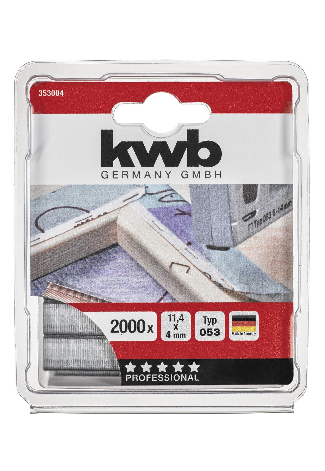 Grapas Typ50 4 mm 2000 unidades KWB-1