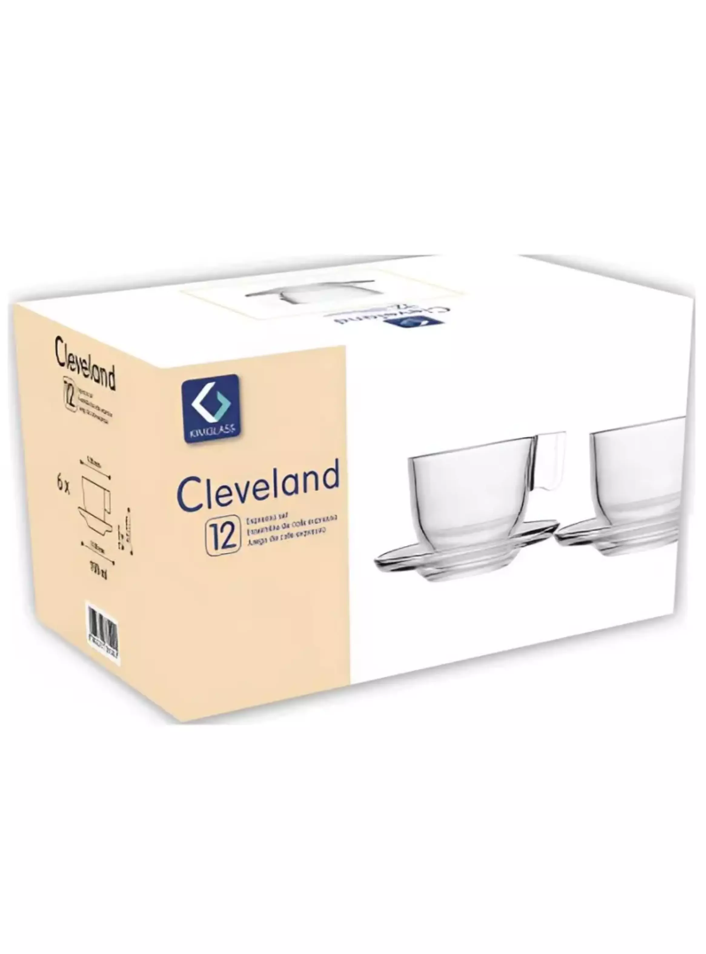 Juego De 6 Tazas Para Cafe Espresso Con Platillos 100ml-2